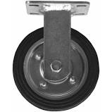 RUEDA GOMA NEGRA BASE CON AGUJERO 125MM