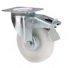 RUEDA TWIN NYLON 50MM GIRATORIA. C/FRENO