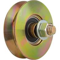 RUEDA PORTON ACERO V 70 MM 1 RULEMAN