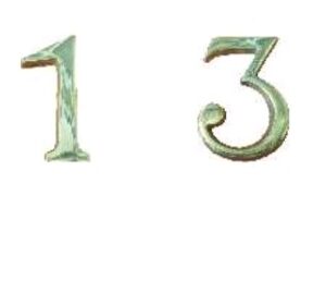 NÚMERO FONDERE 50MM BRONCE