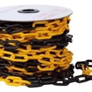 CADENA PLASTICA AMARILLA Y NEGRA X METRO